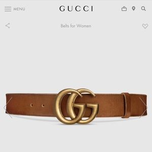 Gucci Wide Brown Leather Belt with Double G Buckle